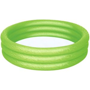 Splash And Play Kinderzwembad - 122 x 25 CM - Opblaasbaar Drie Ringen Zwembad - Multicolor Peuterbad - Vanaf 2 Jaar - Voor Tuin Of Balkon