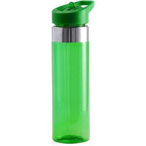 Groene drinkfles/waterfles met schroefdop en RVS 650 ml - Sportfles - BPA-vrij