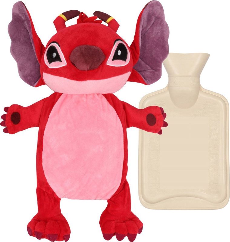 Kruik - Leroy - Rood - Pluche - Inhoud 750 ml