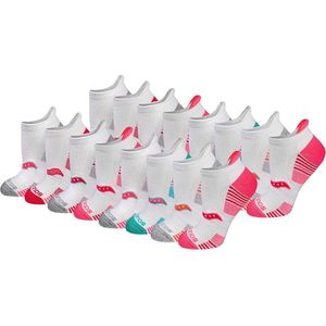Heren en Dames Performance Heel Tab Sportsokken Multi-pack (8 & 16 Paar) - Witte Assortiment