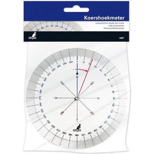 Kangaro koershoekmeter - 126mm - 360 graden - 2 draaibare schijven - kunststof - K-4120100