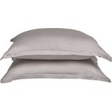 Coco & Cici TENCEL - Sateen Kussensloop Taupe 1 kussensloop (50 x 70) zonder volant