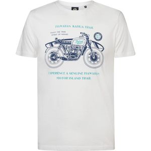 Petrol Industries - Heren Artwork T-shirt Lagoonize - Wit - Maat XXXL