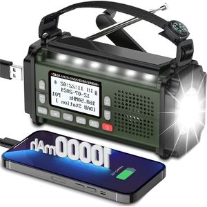 Lexium Noodradio solar opwindbaar - Radio - Noodradio - Weerradio - Radio voor Noodgevallen - Nood - Muziek - Nieuws - Noodpakket - Rampen - Praktisch - Zonneenergie