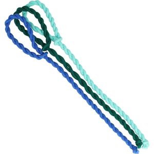 Haarsoires Haarelastieken basic - Hair Tie koord - Blauw groen – Set van 3 - Eenvoudige Haar Elastieken voor Dagelijks Gebruik