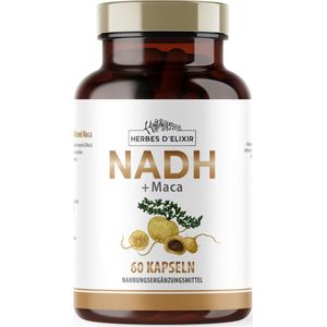 NADH 20 mg + Maca 400 mg - 60 Capsules - Lepidium Meyenii - Ondersteunt Energieproductie