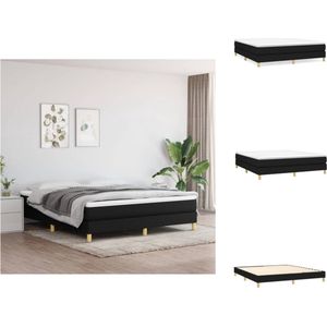 vidaXL Boxspringframe Zwart - 203x180x25 cm - Duurzaam materiaal - Ondersteunende poten - Multiplex lattenbodem - Montagehandleiding inbegrepen - Geschikt voor matras 180x200 cm - Bed