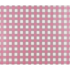 Dutch Wallcoverings Papierbehang ruitje - fuchsia/wit