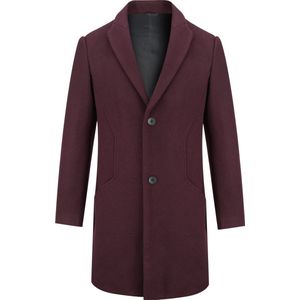 Allthemen Heren Lang Wollen Overcoat Klassieke Jas - Warme Winter Jassen - XXL