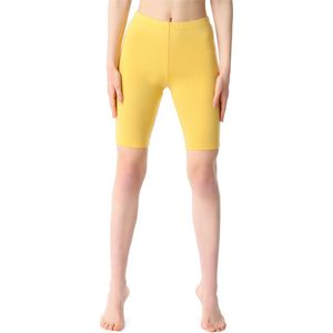 Bellivalini Dames Leggings - Sport - Vrijetijdsbroek - Korte - Viscose - Beige - M - BLV-BLV50-207-LE