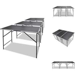 vidaXL - Behangtafels - Inklapbaar - 3 Stuks - Zwart MDF Tafelblad