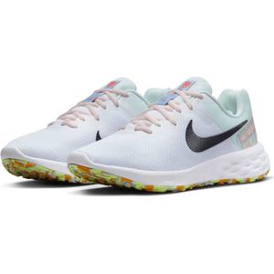 Nike Revolution 6 PRM - Maat 37.5 - White/Smoke Grey/Multi-color - Sportschoenen Dames