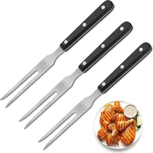Selbro ® Set van 3 Stevige Vleesharken met Houten Handvat voor Keuken en Grillen