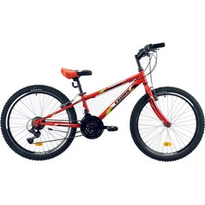 MTB Cedric zwart rood 18 speed