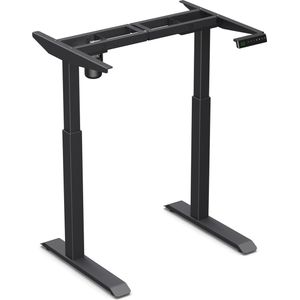 Worktrainer - StudyDesk Elektrisch - Klein Zit Sta Bureau Frame - Hoogte 73 cm - 118 cm - Breedte 78 cm - 105 cm - Zwart - Memory Bediening - In Hoogte Verstelbaar Onderstel