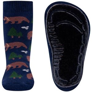 Antislipsokken Ewers - Donkerblauw met Beren en Bomen - Siliconenzool-39/42