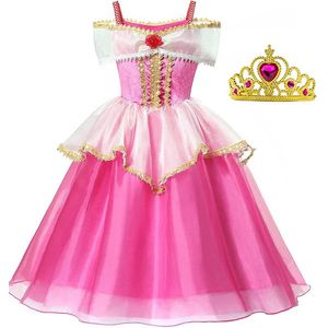 Prinsessenjurk meisje roze - maat 146/152 (150) - Verkleedkleren Meisje - Speelgoed - Roze Verkleedjurk