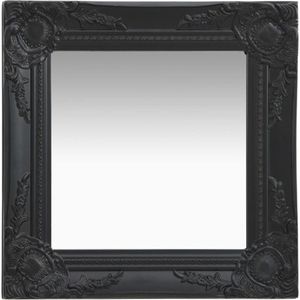 vidaXL-Wandspiegel-barok-stijl-40x40-cm-zwart