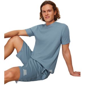 Trendyol Grijze Gebreide Pyjamaset Met Normale Pasvorm En Short Tmnss23Pt00032