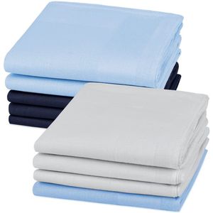 Ibenzoa® Traditionele katoenen zakdoeken set voor dagelijks en formeel gebruik, 9 stuks, 40x40 cm