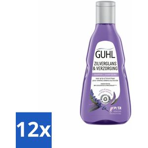Guhl - Shampoo - Zilverglans & Verzorging - 250 ml - Voordeelverpakking - 12 stuks