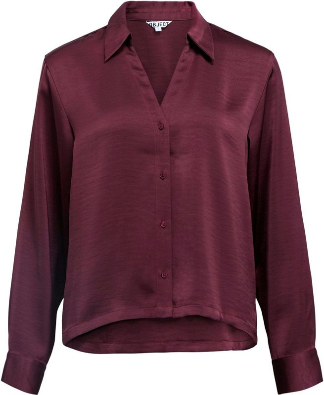 Object Blouse Objchilli Re Shirt E Wi25 23048587 Mauve Wine Dames Maat - W36