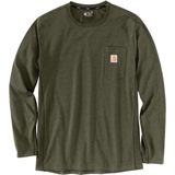 Carhartt - Longsleeve Force Flex Pocket T-Shirt - Basil Heather - Katoen