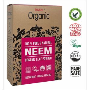 Radico - ORGANIC NEEM - Poeder Haarmasker - 100% Natuurlijke BIO - 100g