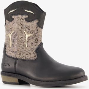 Braqeez leren meisjes cowboy western boots zwart - Maat 29 - Uitneembare zool