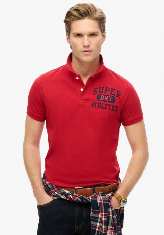 Superdry Vintage Superstate Korte Mouw Poloshirt Rood L Man