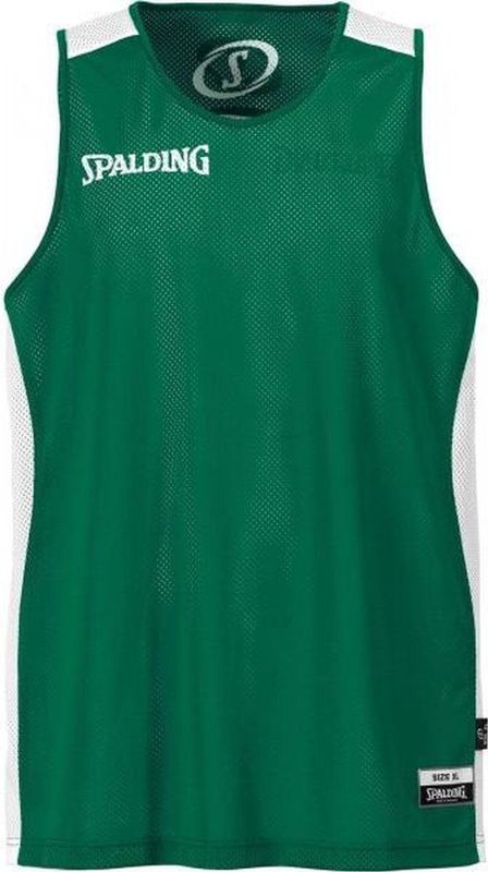 Spalding Essential Rev. Shirt Unisex - Groen / Wit - maat XS