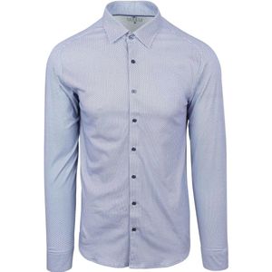 Desoto Overhemd Print Blauw - Maat M - Heren - Overhemden Casual