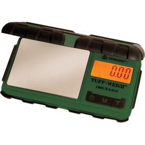 On Balance Tuff-Weigh Groen / Zwart Digitale Precisie Weegschaal 0.01 tot 200 Gram Nauwkeurig