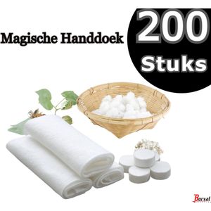 200X Compressed Towels voor Reis of Onderweg - Travel Towel - Handdoek - Gecomprimeerde doekjes - In Tablet vorm