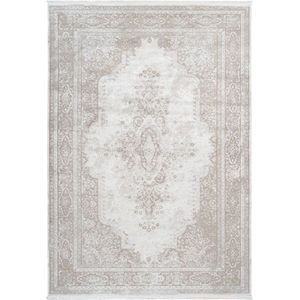 Luxury Picasso Elysee Vloerkleed - Laagpolig Luxe Tapijt - Soft Fluweel - Creme- 240x330 CM