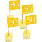 200x stuks cocktailprikkers 50 jaar thema feestartikelen - getrouwd - jubileum - versieringen