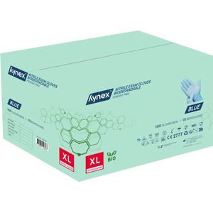 Hynex Biologisch Afbreekbare Nitril Handschoenen Blauw – Maat XL omdoos 1000 Stuks – Poedervrij – Bio Degradable