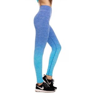 Fitness/Yoga legging - Fitness legging - LOUZIR sport legging Stretch - squat proof - OMBRE blauw Maat S