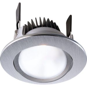 KapegoLED Built in ceiling lamp, COB 68 CCT, bulb(s) included, silver, brushed, warmwhite + coldwhite, beam angle: 65°, constant voltage, 24V DC, power / power consumption: 8,00 W / 8,00 W, IP20