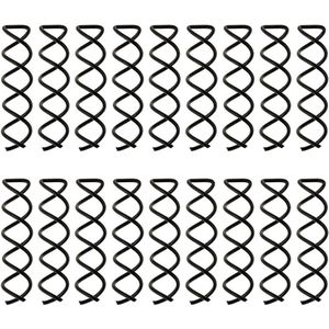 Allecto Plus - Set van 20 Zwarte Spiraalhaarspelden voor Haarstyling