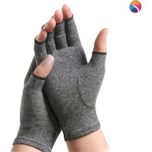 Reuma handschoenen – Compressie handschoenen – kleur grijs - maat L
