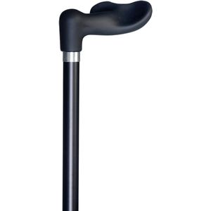 Gastrock - Verstelbare Wandelstok - Zwart - Ergonomisch Handvat - Aluminium - Lengte 75 tot 100 cm