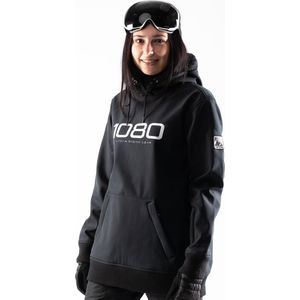1080 BELLE-T Hoodie dames softshell | Zwart | S | Wintersport Snowboard Ski Kleding