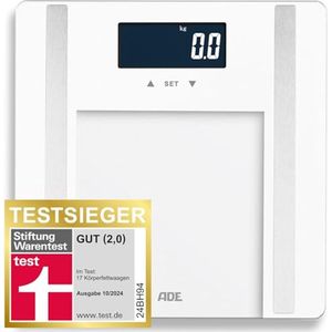 Digitale Personenweegschaal voor Lichaamsanalyse tot 200 kg | BMI, Spiermassa, Lichaamsvet en Meer | Gebruiksvriendelijk met Geheugenfunctie