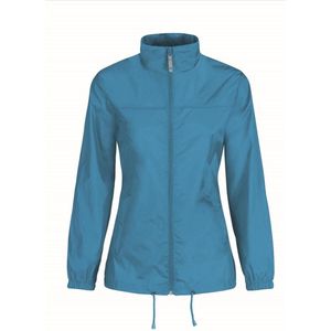 Dames regenkleding - Sirocco windjas/regenjas in het aquablauw - volwassenen XS (34) aqua
