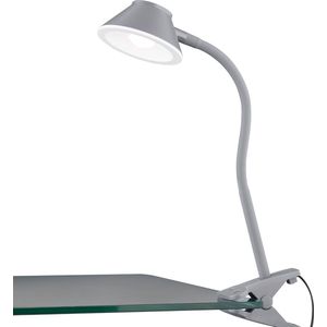 LED Klemlamp - Trion Berky - 3.5W - Warm Wit 3000K - Titaan - Kunststof
