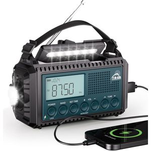 Noodradio - Noodpakket - Noodradio's - Powerbank zonneenergie - Noodpakket voor thuis - Noodpakket oorlog - Noodradio solar opwindbaar - Noodradio opwindbaar en batterij - Noodrantsoen