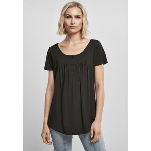 Urban Classics - Viscose Button Up Top - S - Zwart