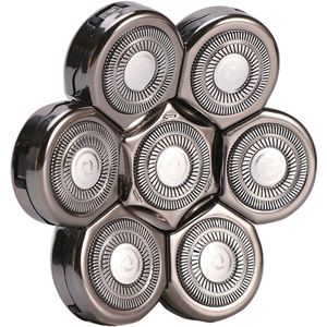 Elektrisch Scheerapparaat met 7 Vervangbare Hoofden - Drijvende en Wasbare Scheermessen voor Mannen