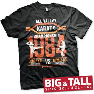 Cobra Kai All Valley Karate Championship Big & Tall T-Shirt Black-3XL